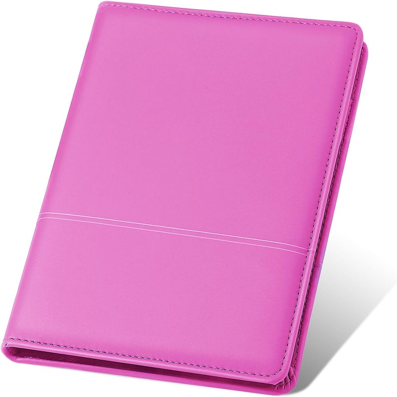 Konper Classic Padfolio/Junior Portfolio Folder Case, Business A5 Binder Organizer Notepad for Men Women, 5 x 8 Writing Pad Included, Rose Red - Image 1